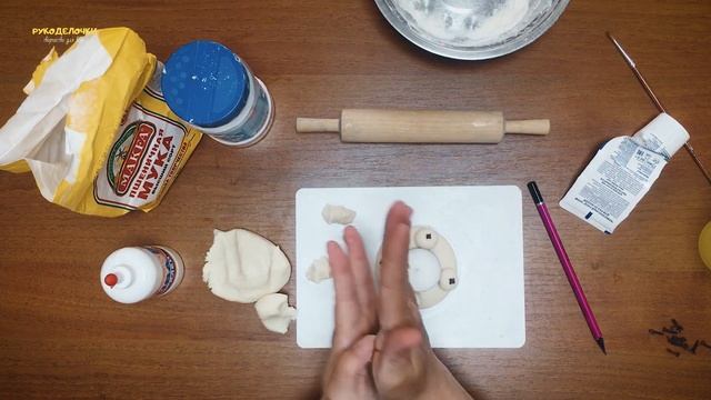 Поделки из соленого теста / Подсвечник своими руками / Подарок маме