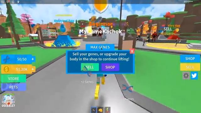 НУБ против ПРО против ЧИТЕРА против БОГА в Симуляторе Фитнес Качка Fitness Simulator Roblox смотреть онлайн