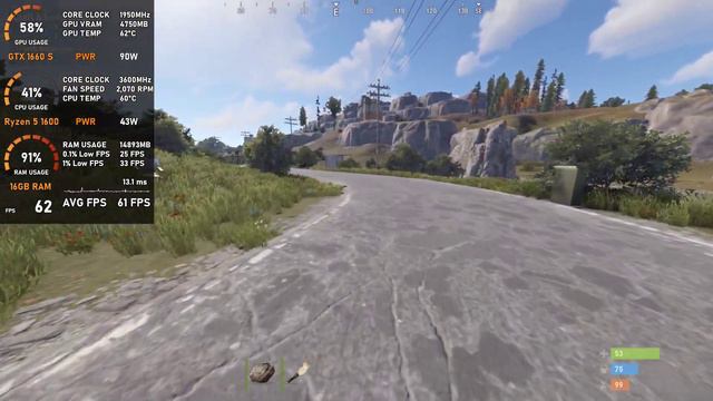 GTX 1660 SUPER + Ryzen 5 1600 : Rust (Tested in 2024) смотреть онлайн