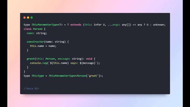 32 ThisParameter Type in TypeScript смотреть онлайн