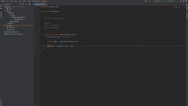 Reverse String in Java смотреть онлайн