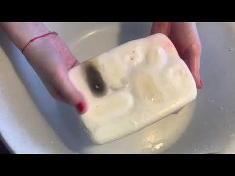 ASMR/soaked Soaps/sponges #soakedsoap #mushysoap