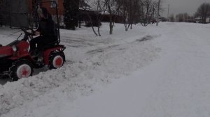 Чистка снега на МТЗ-132Н