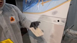 Подготовка авто к покраски акриловой краской. Полный процесс от шпатлевки до покраски.