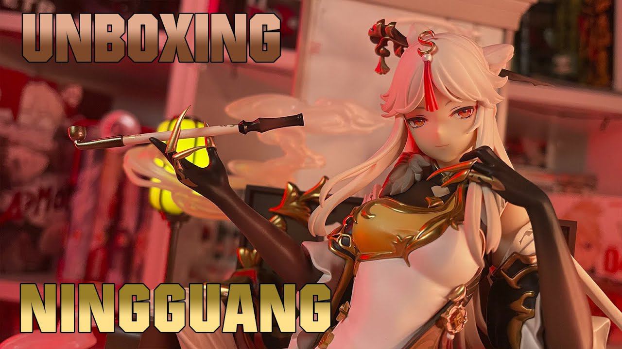Ningguang Gold Leaf And Pearly Jade Ver. | PVC Figure 1/7 | РАСПАКОВКА ФИГУРКИ