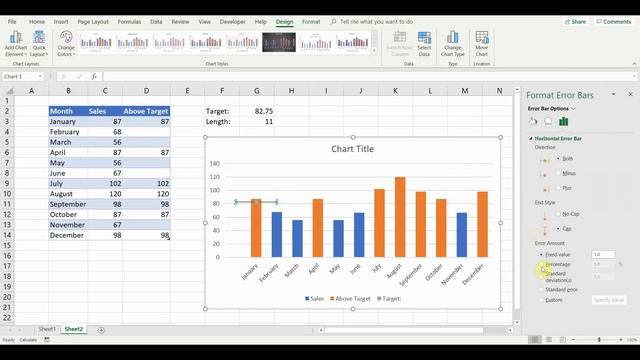 Excel Actual Vs Target Chart - Conditional Formatting & Dynamic Target | FREE Download смотреть онлайн