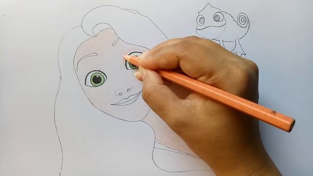 How to draw Disney rapunzel step by step смотреть онлайн