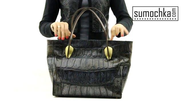 Сумка Gaude C 8700 croc dark grey brown смотреть онлайн
