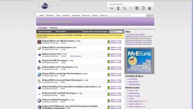 Java Video Tutorial 1: Install JDK and Eclipse смотреть онлайн
