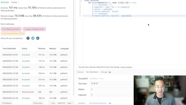 Missing Number - Neetcode150 Series: (30 of 150) смотреть онлайн