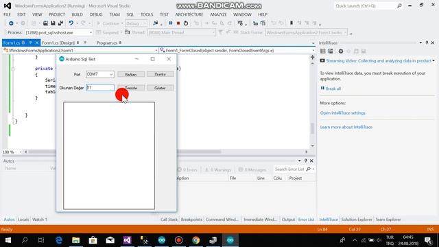 C# ile Arduinodan veri okuyup SQL servere kayıt yapmak смотреть онлайн