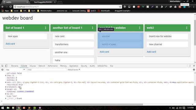 Drag and Drop in Vuejs + Laravel смотреть онлайн