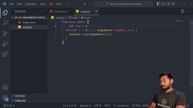 Arguments Keyword in JavaScript | The Complete JavaScript Course | Ep.45 смотреть онлайн