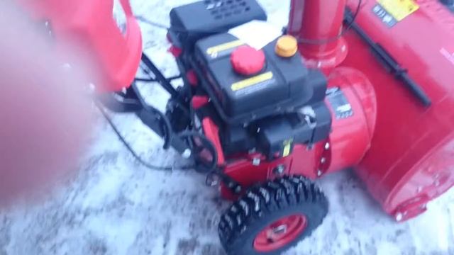 Снегоуборочная машина ELITECH СМ 7Э, первый запуск смотреть онлайн