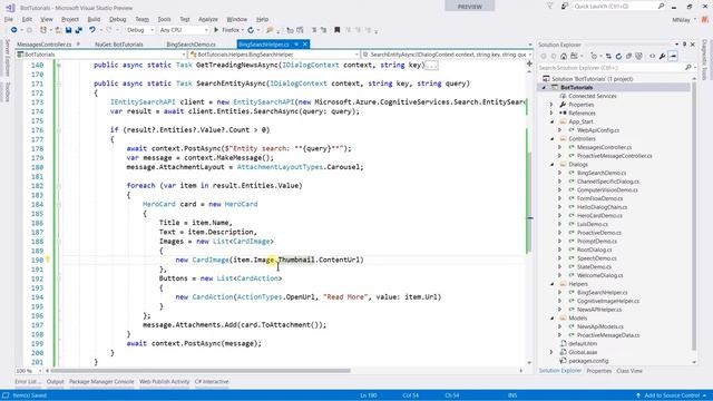 Bing API: News & Entity Search | Part - 46 | Using Bot Framework, LUIS, and Cognitive Services смотреть онлайн