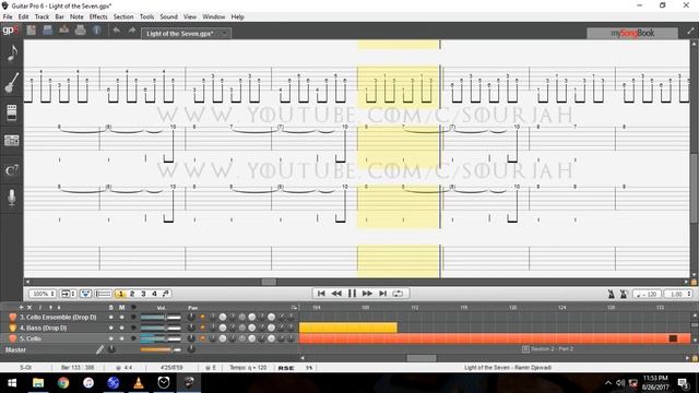 How to Play "Light of the Seven" (Guitar Pro Tab Tutorial) смотреть онлайн