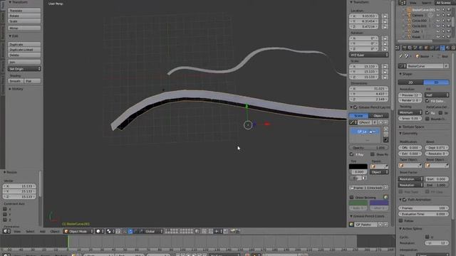 blender 3d из курсива(Curve) сделать (меш)Mesh смотреть онлайн