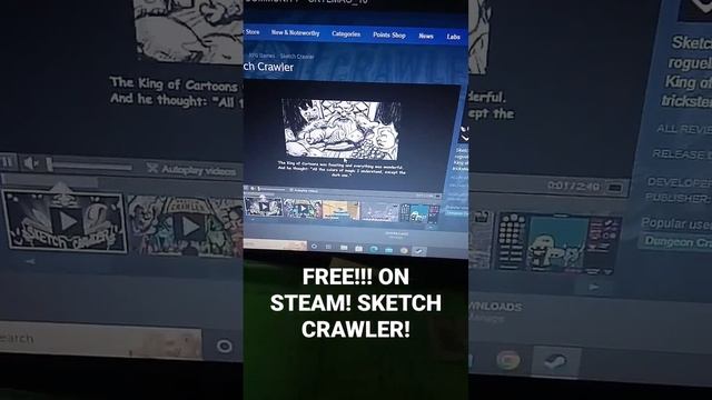 #shorts FREE!!! ON STEAM! SKETCH CRAWLER! смотреть онлайн