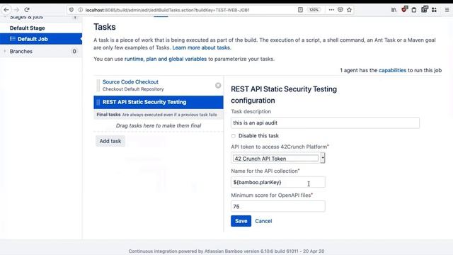Bamboo and 42Crunch REST API SAST смотреть онлайн