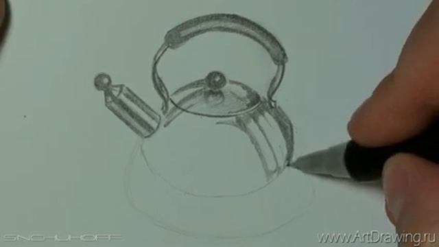 РИСУЕМ ЧАЙНИК карандашом смотреть онлайн