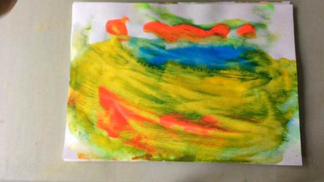 Делюсь результатами экспериментов в технике монотипия #10 смотреть онлайн