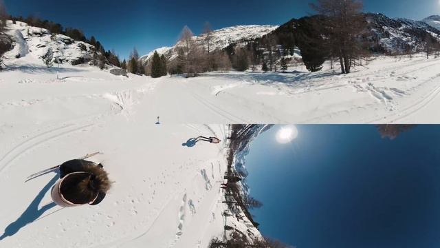 Cross Country Skiing Pontresina Virtual Reality смотреть онлайн