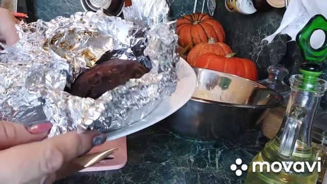 Суп - пюре из тыквы с гренками. смотреть онлайн