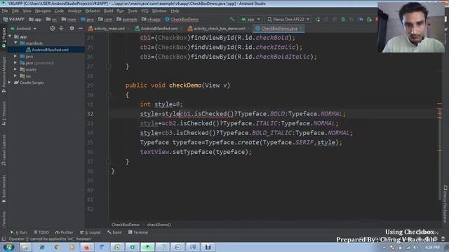 ANDROID PRACTICAL 48 | USING CHECKBOX | BOLD, ITALIC TEXTVIEW смотреть онлайн