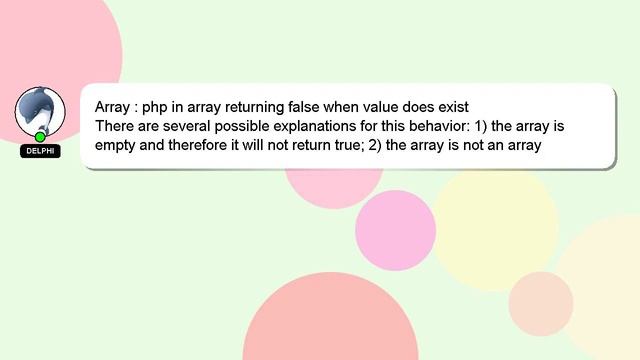 Array : php in array returning false when value does exist смотреть онлайн