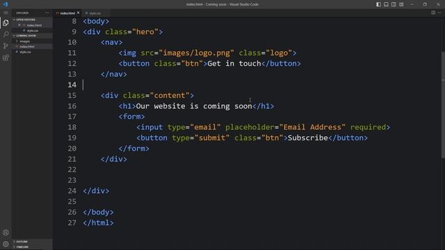 How To Create Website Coming Soon Page Using HTML and CSS смотреть онлайн