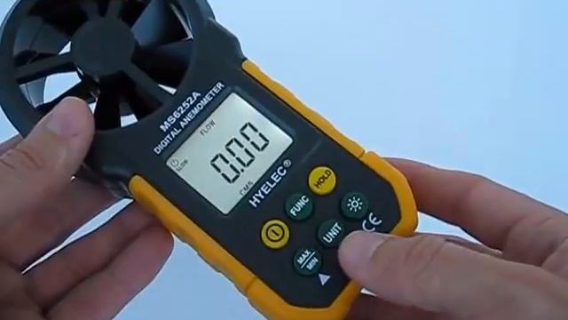 MS6252A, крыльчатый анемометр, внешний обзор и функциональность смотреть онлайн