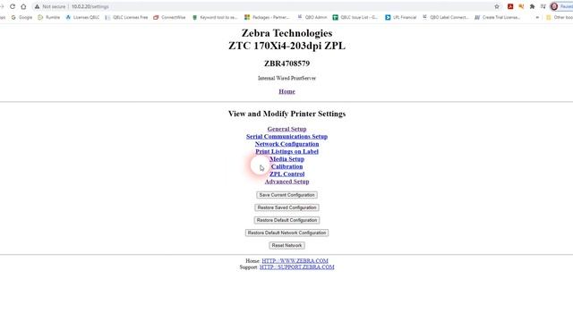 Using the Zebra Network Web GUI смотреть онлайн