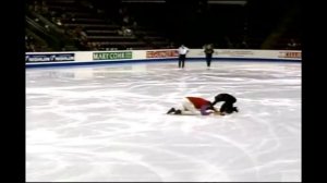 Jessica Dube on Accident twice during Ice Skating Competition..