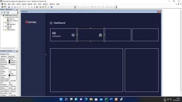 Admin Dashboard Using Excel VBA || Modern UI dark - Part 1 смотреть онлайн