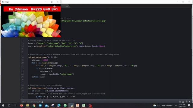 Color detection in images using opencv-python смотреть онлайн