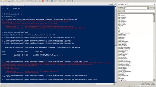 install MS PowerShell 5.1 on MS Windows 7 using "Install-WMF5.1.ps1" смотреть онлайн