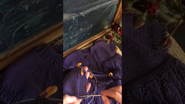 Платье детское спицами часть 6.3 СИРЕНЬ смотреть онлайн