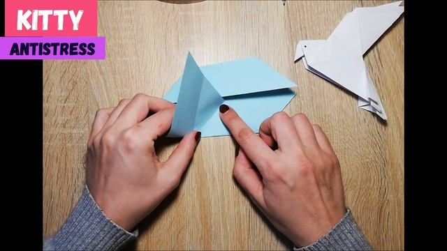 Как сделать голубя из бумаги. Оригами голубь мира 9 мая День Победы символ мира от Kitty Antistress смотреть онлайн