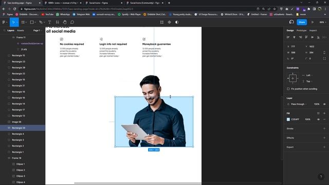 design a sass landing page in Figma step by step from scratch смотреть онлайн