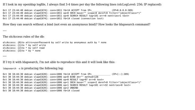 DevOps & SysAdmins: openldap, ldapsearch without bind from outside смотреть онлайн