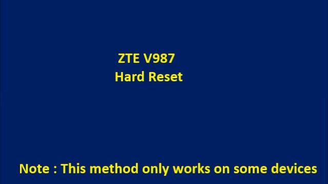 ZTE V987 Hard Reset and Forgot Password Recovery, Factory Reset смотреть онлайн