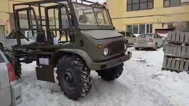 Первый выезд товарища на Unimog 404 (унимог 404) с M123. смотреть онлайн