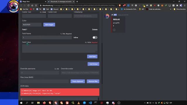 Como hacer un mensaje EMBEDS con WEBHOOKS para nuestro servidor ? DISCORD смотреть онлайн