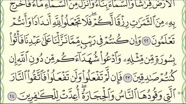 Коран. Читаю суру "аль-Бакара" № 2, аяты 21-24 по три раза #коран #бакара #намаз смотреть онлайн