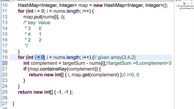 Brain storming TwoSum Java Code, HashMap approach. O^n смотреть онлайн