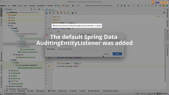 Implement Spring Data Auditing with JPA Buddy смотреть онлайн