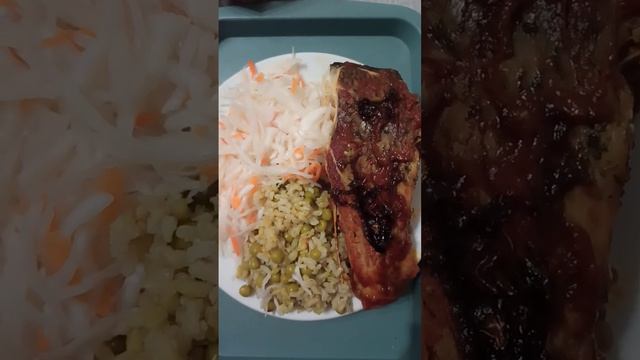 ВКУСНЫЙ ПП УЖИН || ЗАПЕЧЁННЫЙ В МАРИНАДЕ ЛЕЩ,БУРЫЙ РИС С ГОРОШКОМ И МОЯ КАПУСТА ???