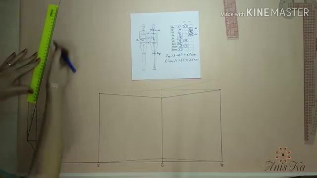 Как сшить платье с цельнокроеным рукавом. Часть 1. Строим выкройку. смотреть онлайн