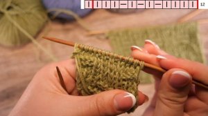 Двухсторонний эластичный узор для шарфа спицами ? Double-sided knitting pattern for scarf