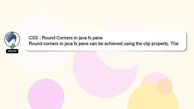 CSS : Round Corners in java fx pane смотреть онлайн